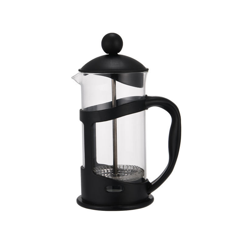 Hot Selling Portable BPA Free Plastic Coffee Maker with Lid Transparent Glass French Press for Convenient Coffee Brewing