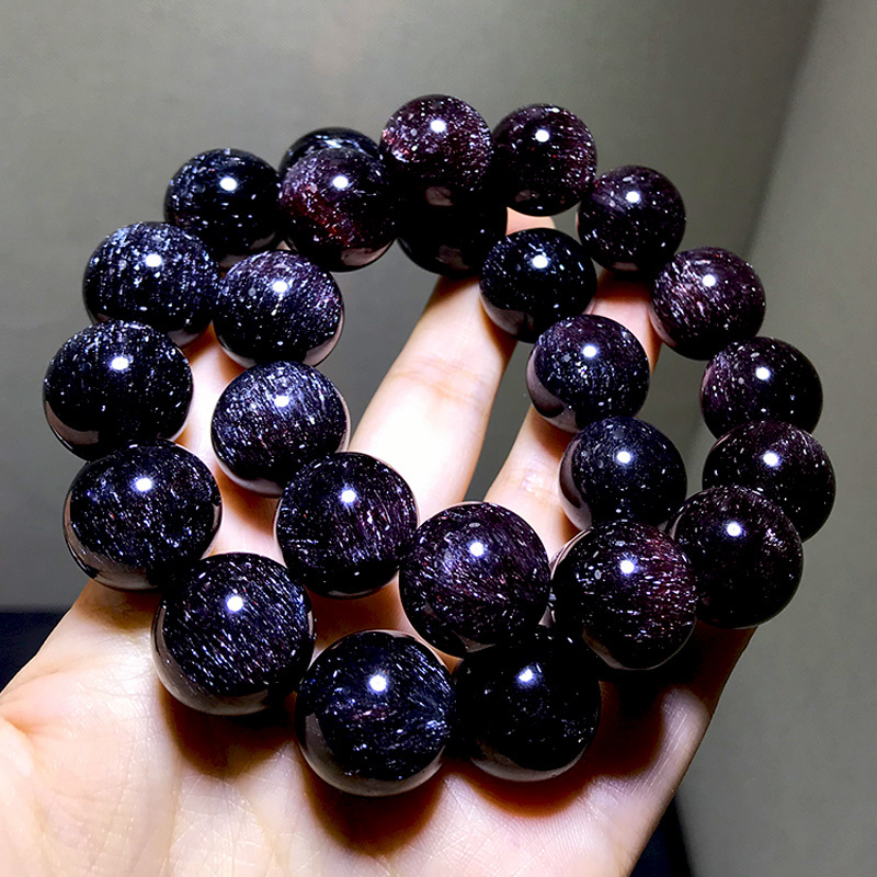 Factory direct selling Natural Stone Beads Bracelet  Crystal bracelet black super seven purple Bracelet For Man