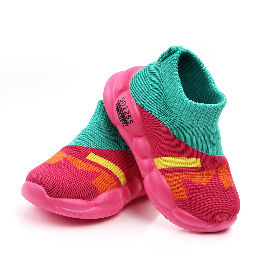 Wholesale  boys girls spring mesh  cotton socks baby shoes non-slip soft rubber soles Sneaker Breathable shoes