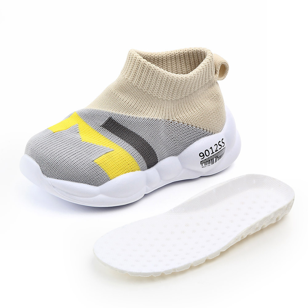 Wholesale  boys girls spring mesh  cotton socks baby shoes non-slip soft rubber soles Sneaker Breathable shoes