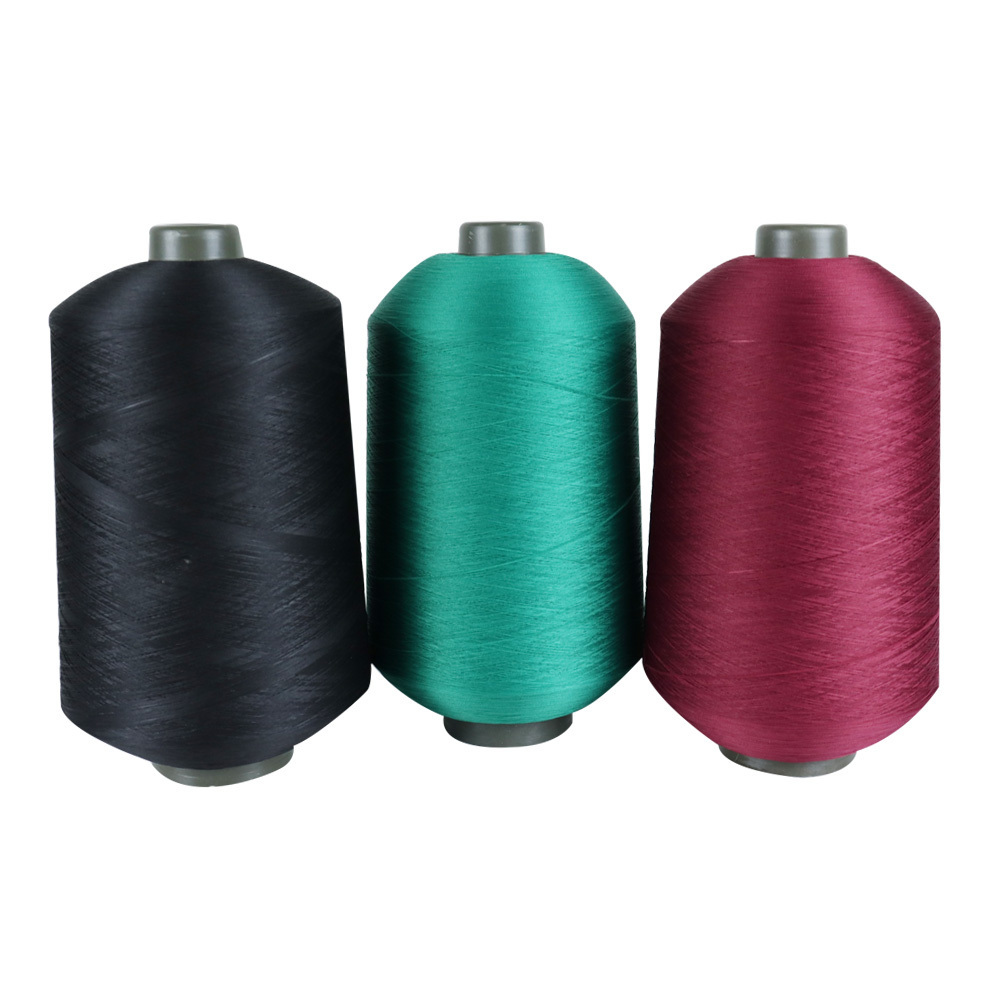 75d/36f/2 Top wholesale polyester dope dyed high stretch yarn Imitate copy nylon yarn polyester thread