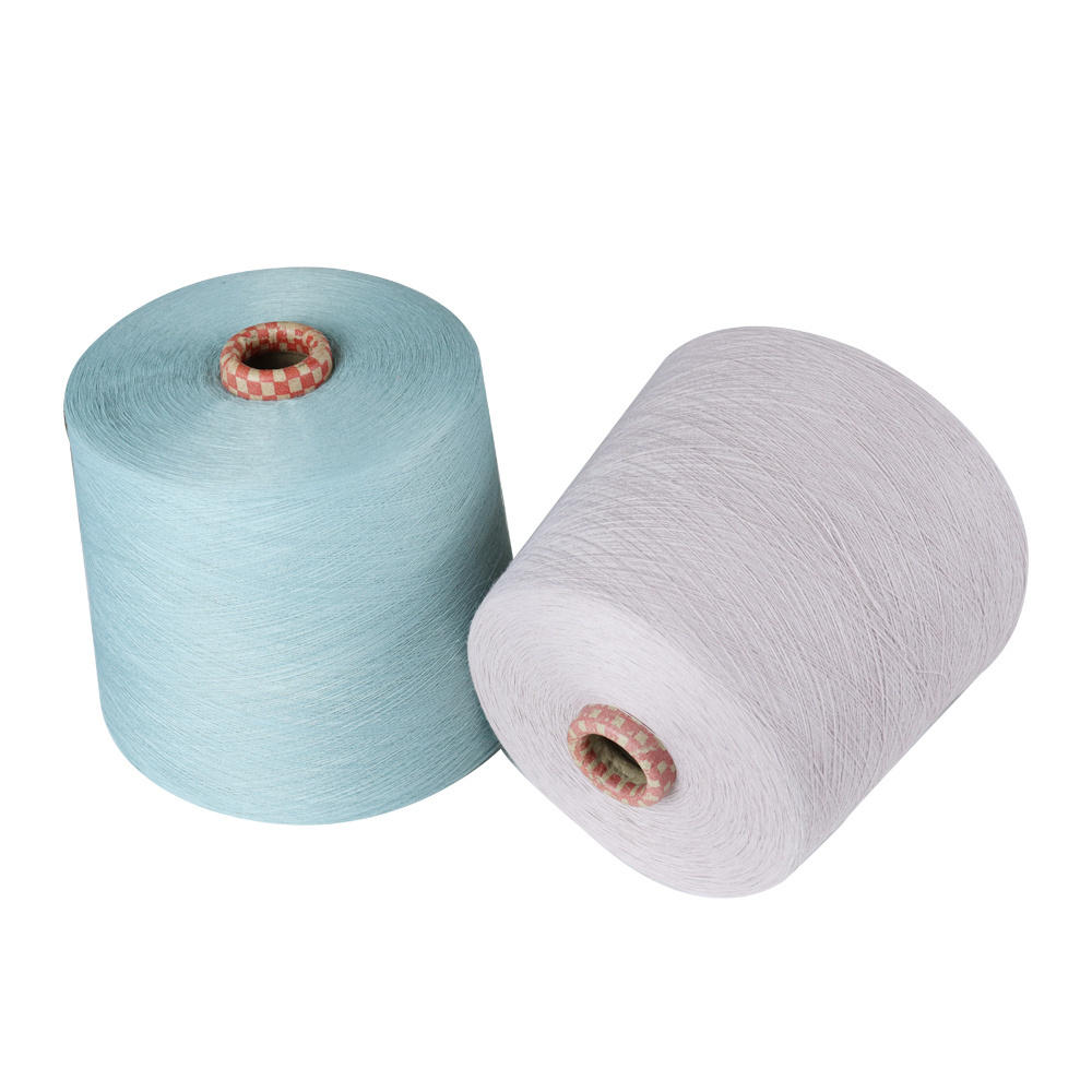 32S raw white polyester spun virgin compact siro yarn 100% polyester weaving knitting spun yarn