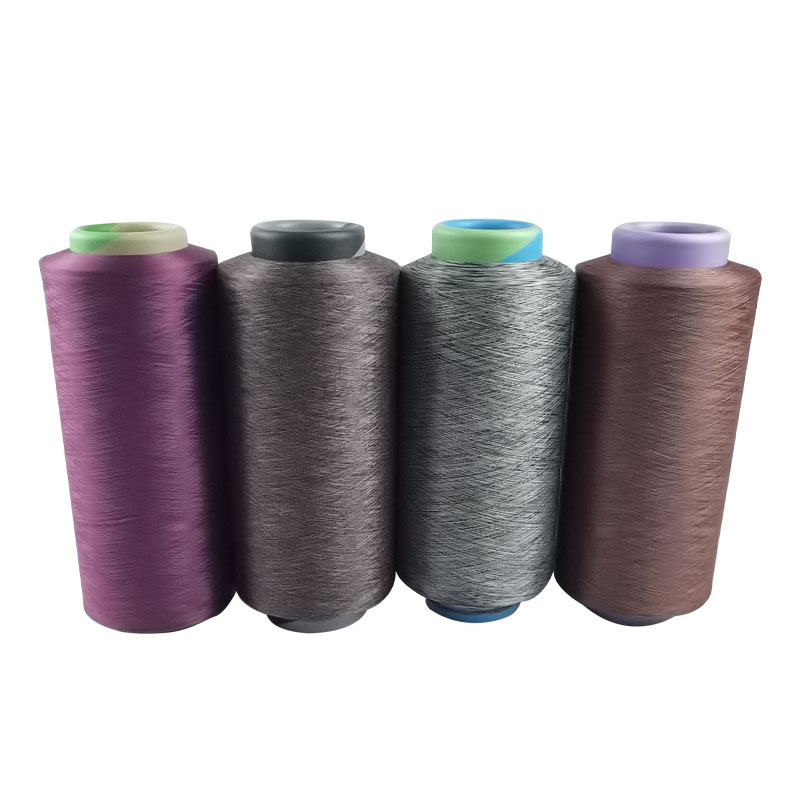 150D S Z Heather grey 100% polyester yarn AB blended yarn melange yarn for Seamless underwear