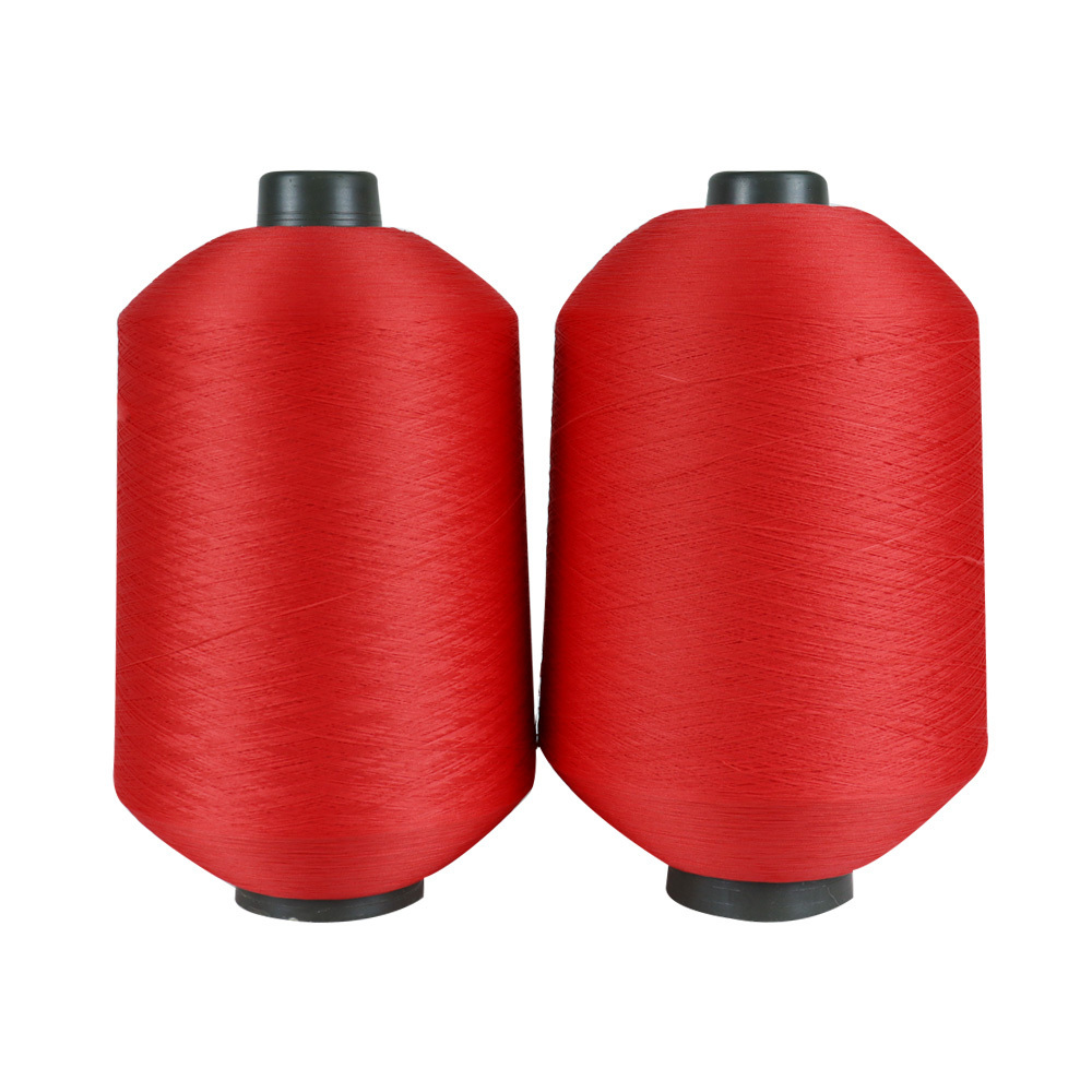 75d/36f/2 Top wholesale polyester dope dyed high stretch yarn Imitate copy nylon yarn polyester thread