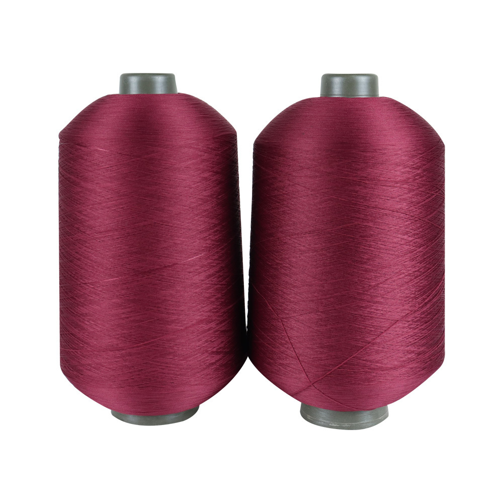 75d/36f/2 Top wholesale polyester dope dyed high stretch yarn Imitate copy nylon yarn polyester thread