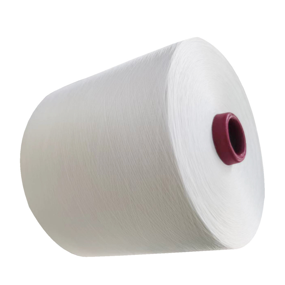 32S raw white polyester spun virgin compact siro yarn 100% polyester weaving knitting spun yarn