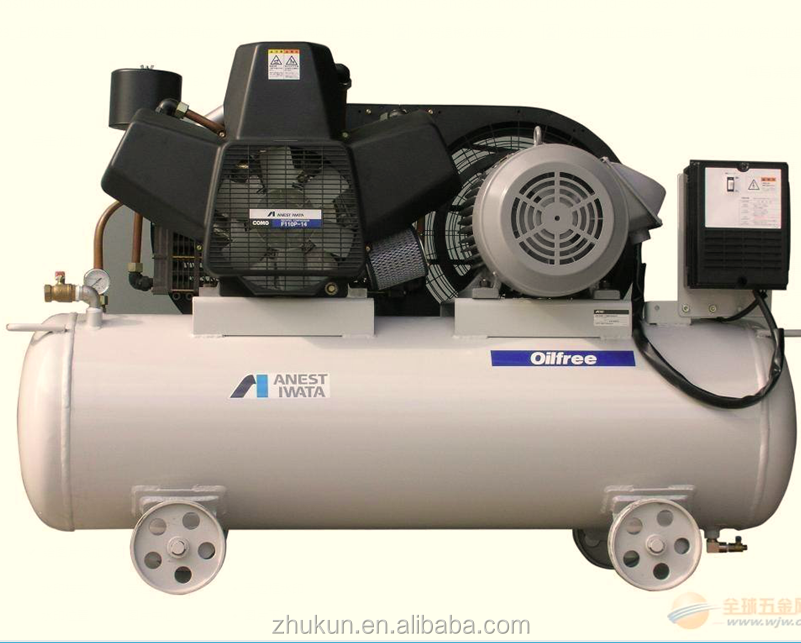 New Anest Iwata air compressor oil free piston type AC power 5.5kw