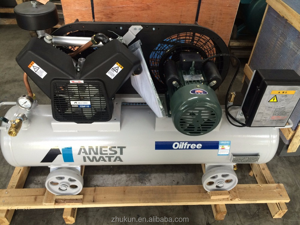 New Anest Iwata air compressor oil free piston type AC power 5.5kw