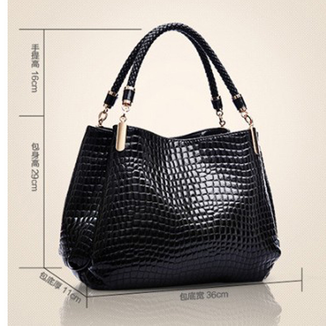 New High Quality Quality luxury Bag Women's Leather Handbag Ladies Large Capacity Crocodile Bucket Female Handbag Crossbody Bag