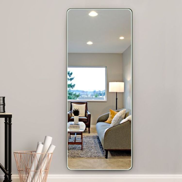 Mirror with metal frame mercury glass wall mirror body mirror