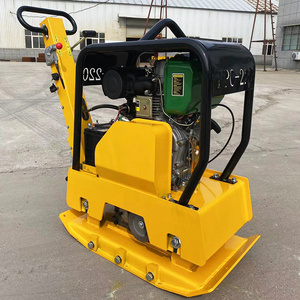 High-efficiency sales brick flat rammer hand-held vibrating rubber bottom plate compactor