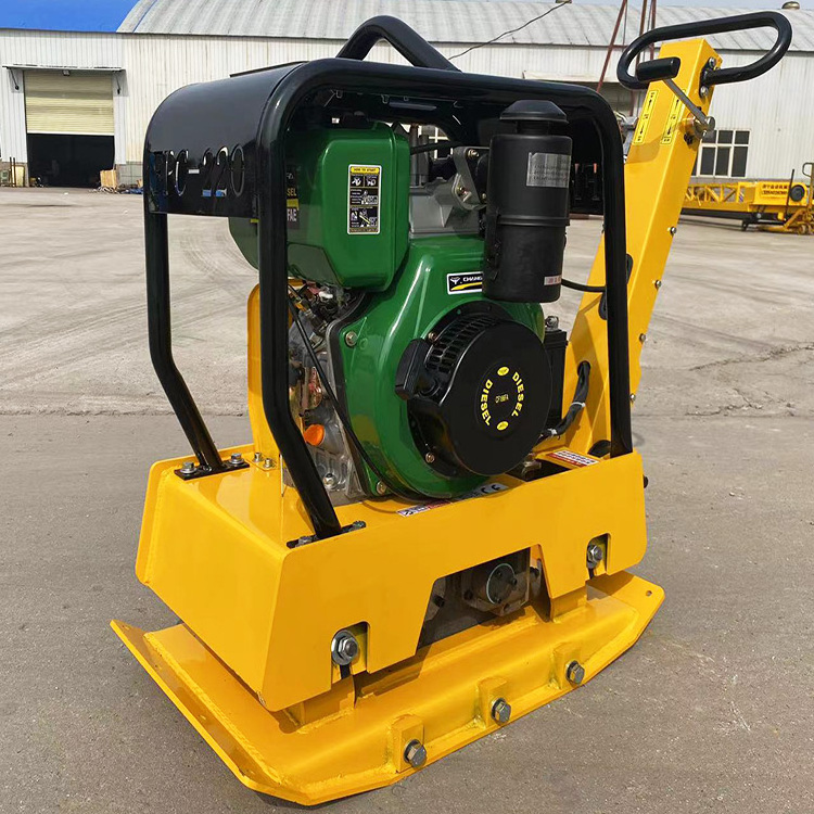 High-efficiency sales brick flat rammer hand-held vibrating rubber bottom plate compactor