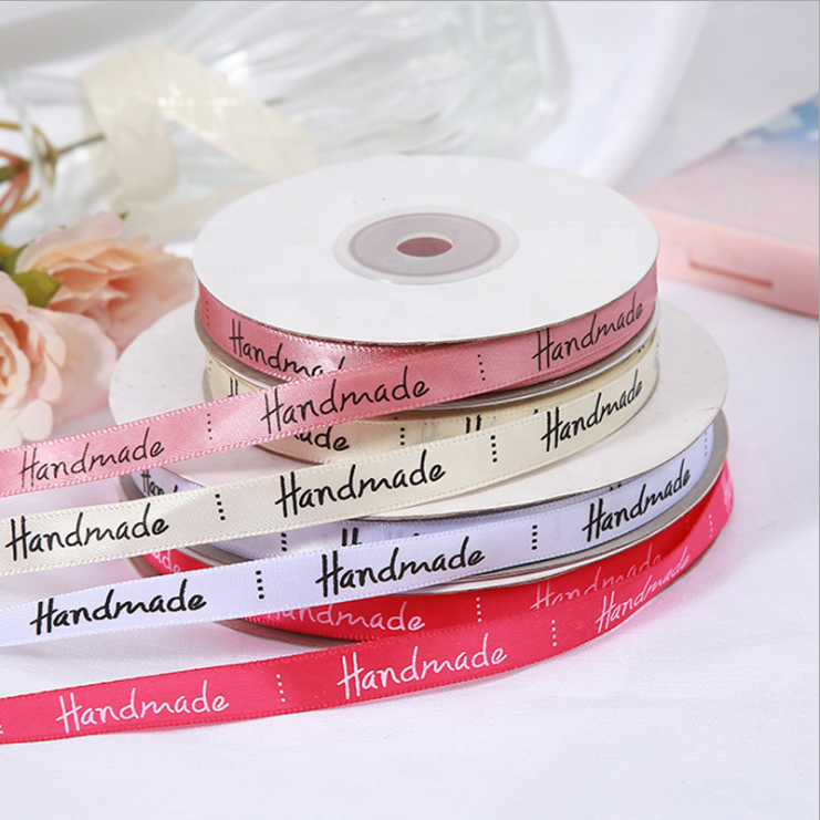 Custom polyester double face satin ribbon 4cm for wholesale