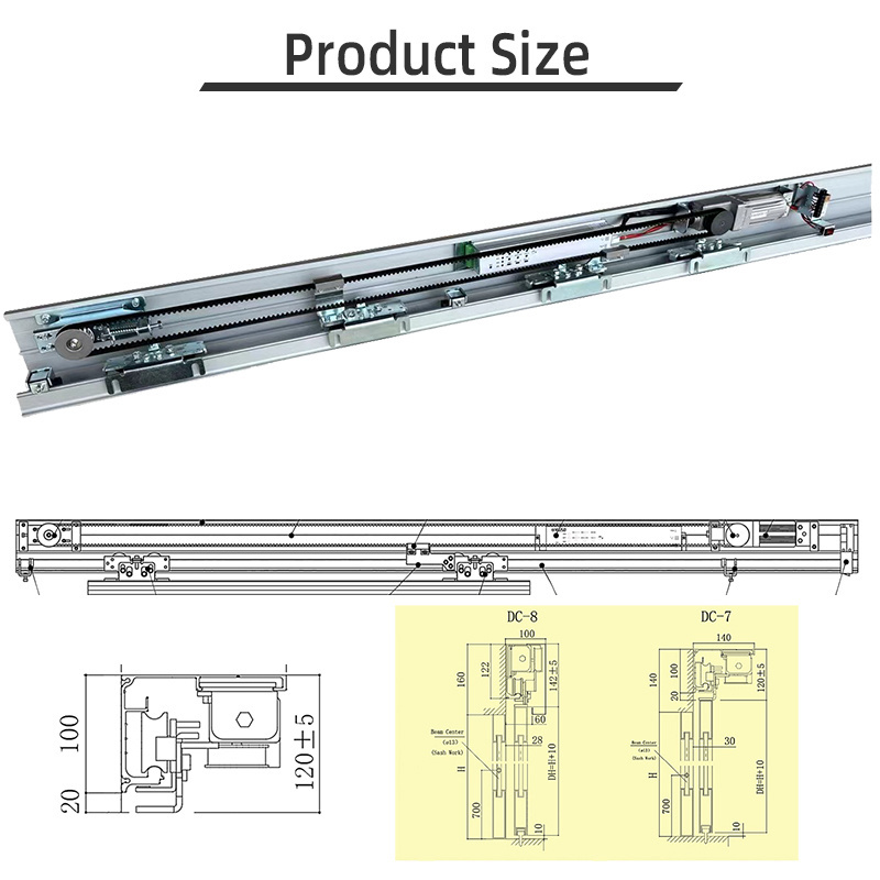 Smart Residential Swing Automatic Swing Door Operator Electric Door Closer/Opener for 300kg double soft closing 8 wheel sliding