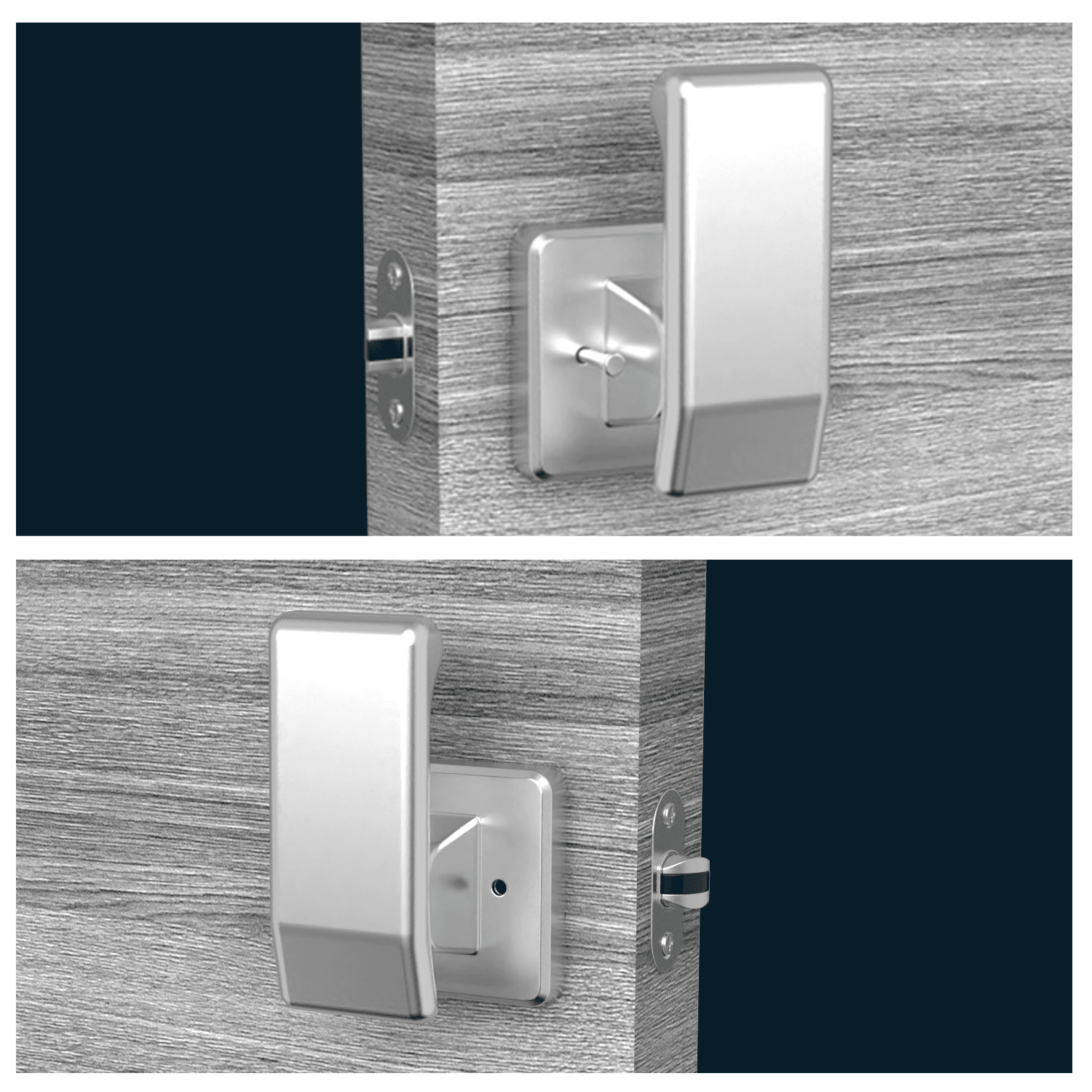 GSM Sliding Door Lock Bathroom Operation Simple Zinc Alloy Material Minimalist Door Lock Modern Style Door Handle Luxury