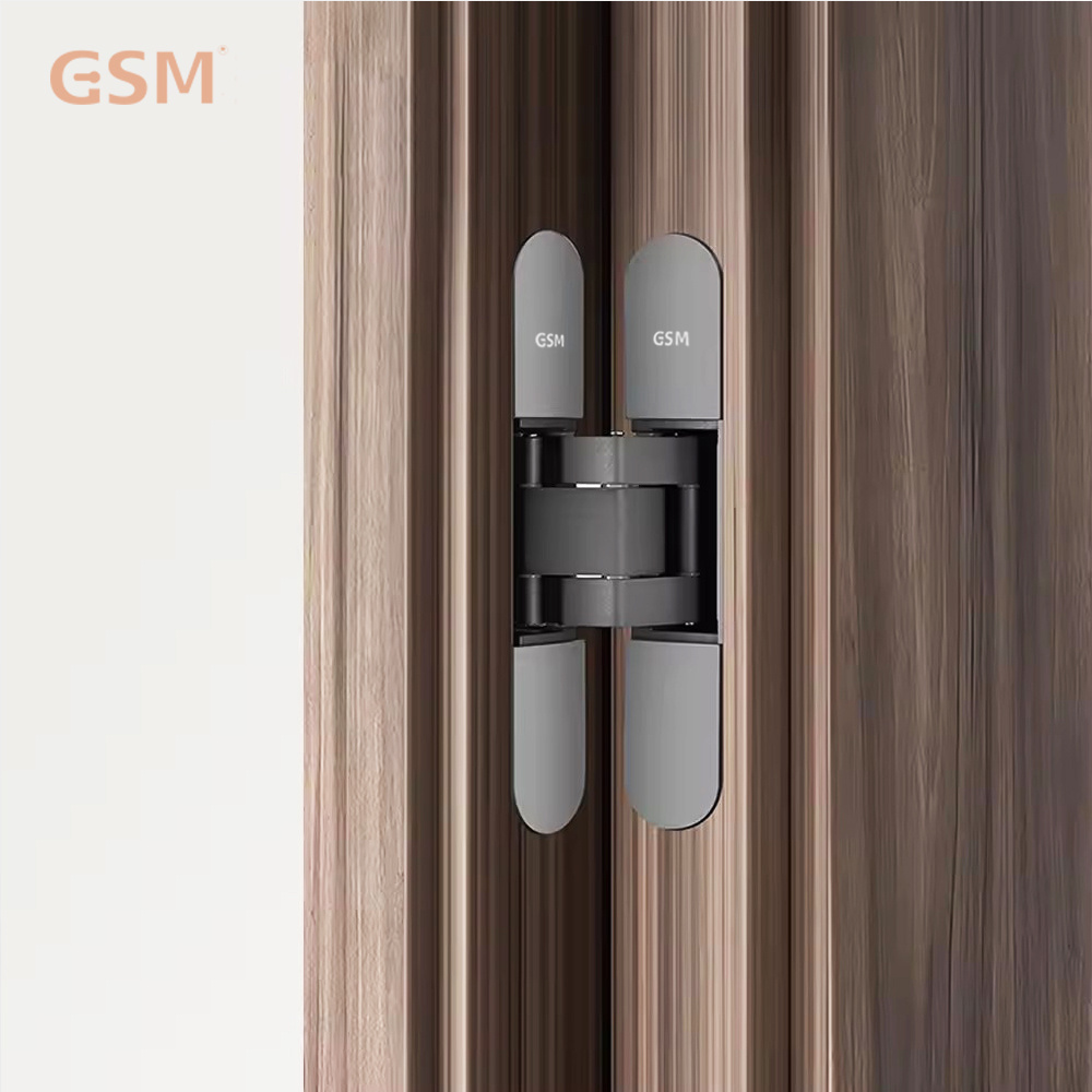 Mini Hinge Hydraulic Cabinet Conceal Door Brass Pivot Concealed Invisible Hinges