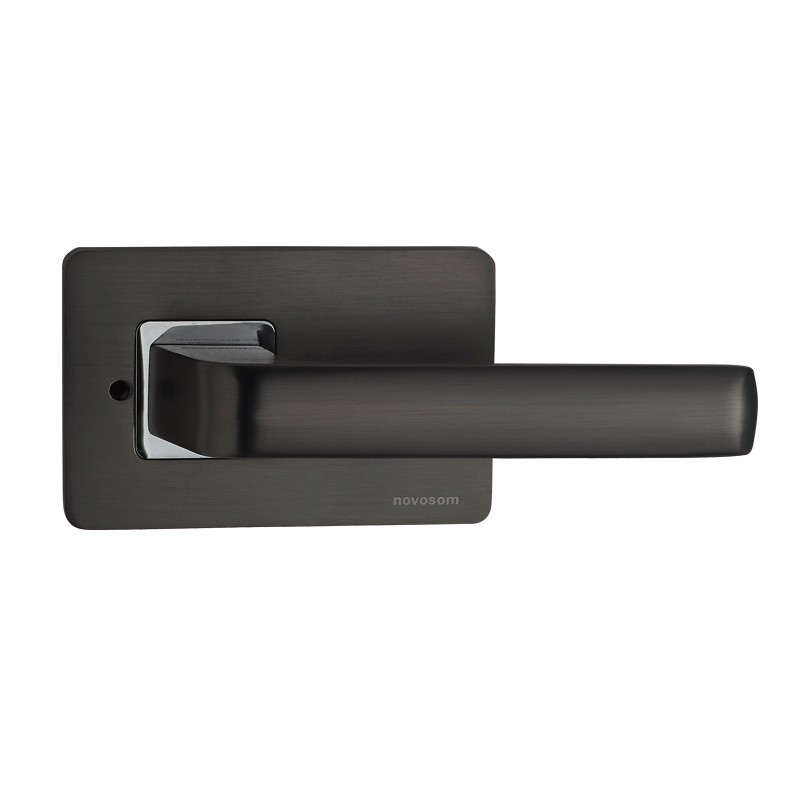 GSM Oem Durable Child Proof Internal Door Locks Lever Zinc Alloy Black Square Privacy Door Handle luxury For Bedroom Wooden Door