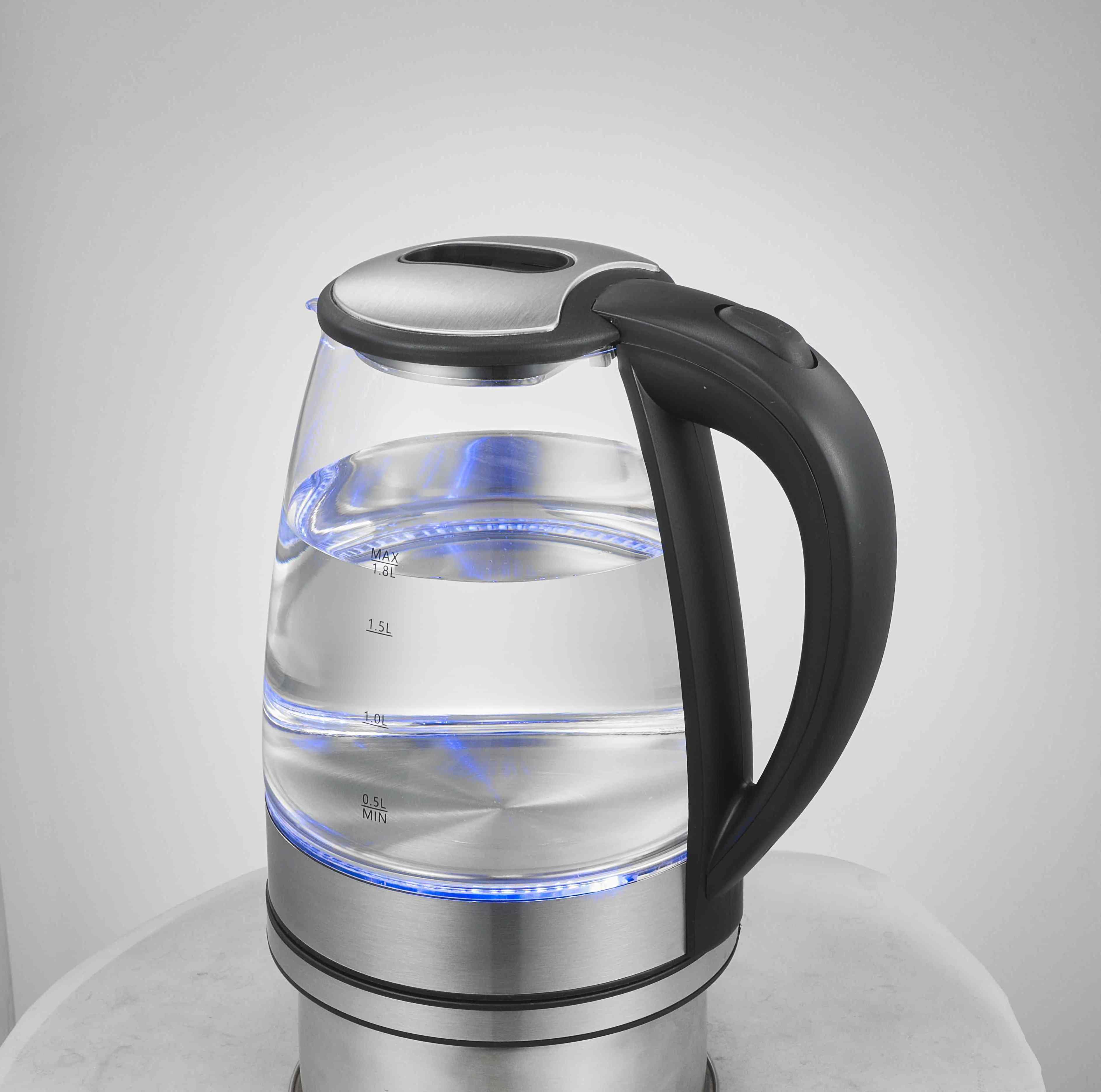 Electric Kettle Glass Electric Tea Kettle Cordless with LED Indicator Lights Water Boiler Tea Maker Copper Wire Free Spare Parts