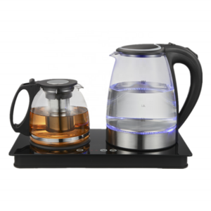 1.8L glass Kettle Tea Maker With 1.2L Glass Teapot Electric Kettle Tea Tray Glass teapot combination