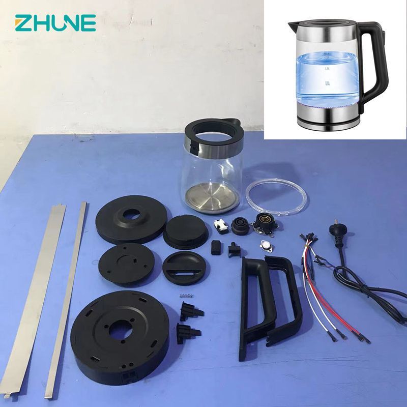 SKD/CKD/OEM water kettle fittings of a machine Cordless glass teapot tea maker Glass teapot combination glass electric kettle