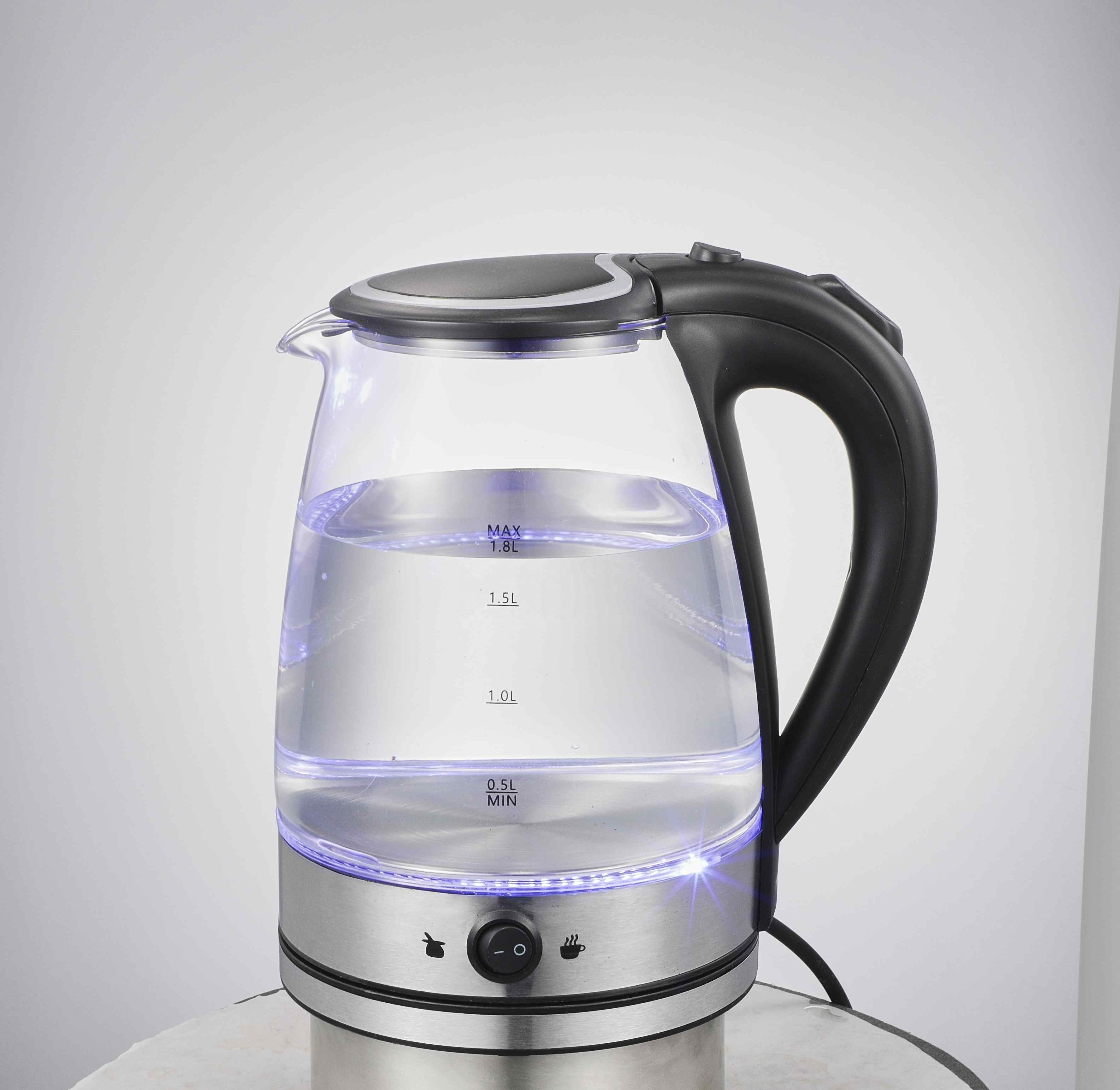 OEM/ODM Hot Boiling Water Kettle Glass Teapot Insulated Glass Factory Direct Selling 1.8L Electric Kettles