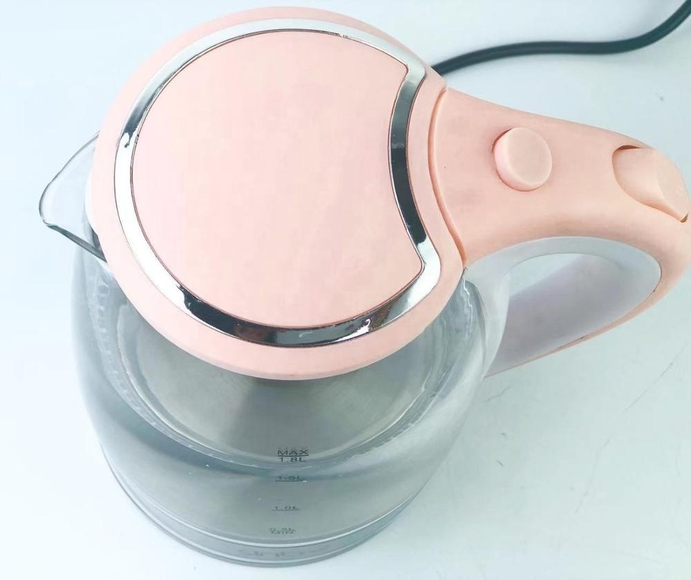 New Hot Selling Electric Jug Kettle With Cordless Glass Kettle And  Boil Dry Protection Pink Electric Glass Kettle