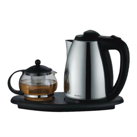 Commerical keep warm Electric Teapot Rapid Boiling Tea Set Glass Cup Stainless Steel Electric Kettle