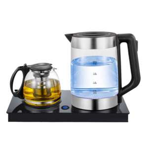 Pyrex Glass Kettle 1.8l Tea Coffee Maker Electric Kettle Glass Teapot Set Black Color Box Nordic Luxury Tea Set Free Spare Parts