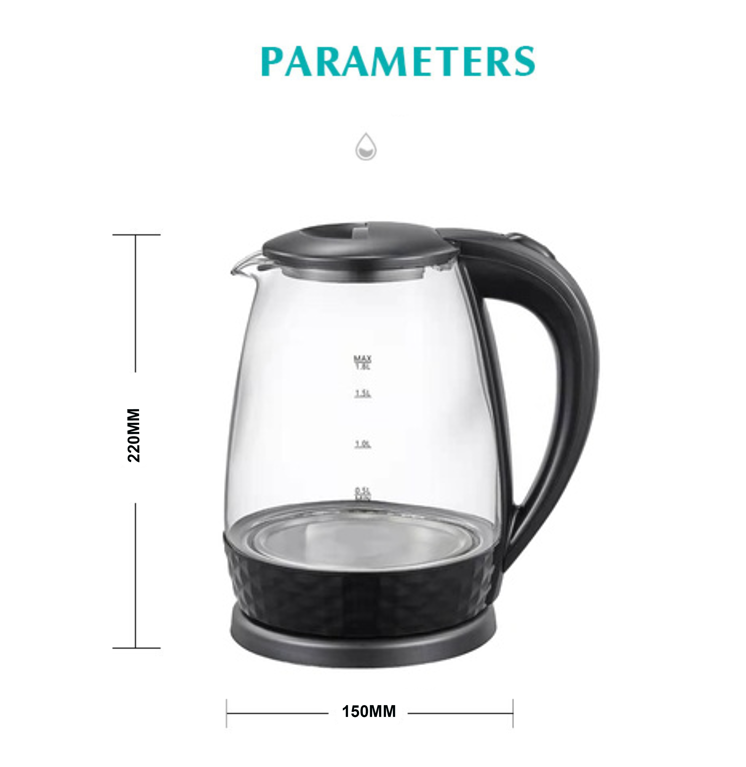 YINGHZHENG spot glass kettle 1.8L Water Jug Heating Kettle Electric Glass electric tea pot glass tea kettle ZY-308