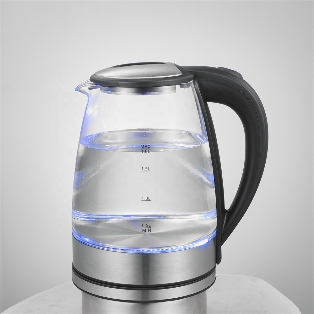 Electric Kettle Glass Electric Tea Kettle Cordless with LED Indicator Lights Water Boiler Tea Maker Copper Wire Free Spare Parts