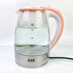 New Hot Selling Electric Jug Kettle With Cordless Glass Kettle And  Boil Dry Protection Pink Electric Glass Kettle