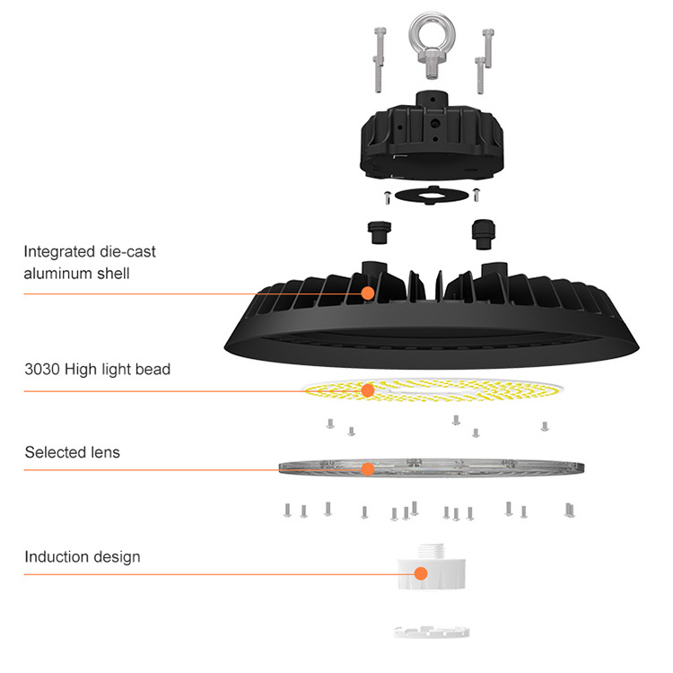 Integratied Aluminum Waterproof Ip65 100w 150w 200w 240w Led Linear High Bay Light With Motion Sensor