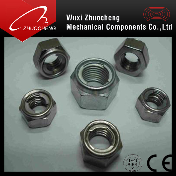 High quality DIN980M Zinc plated hex metal self locking nut