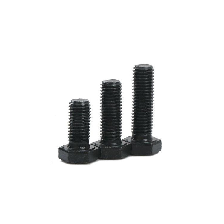 DIN933 M8 carbon steel 4.8 8.8 10.9 12.9 black hex head bolt with SGS