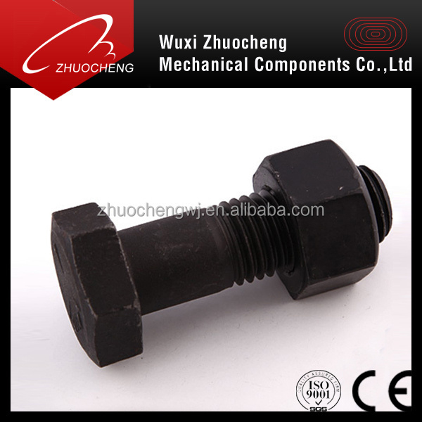 Hex screw bolt with nut and washer grade 8.8