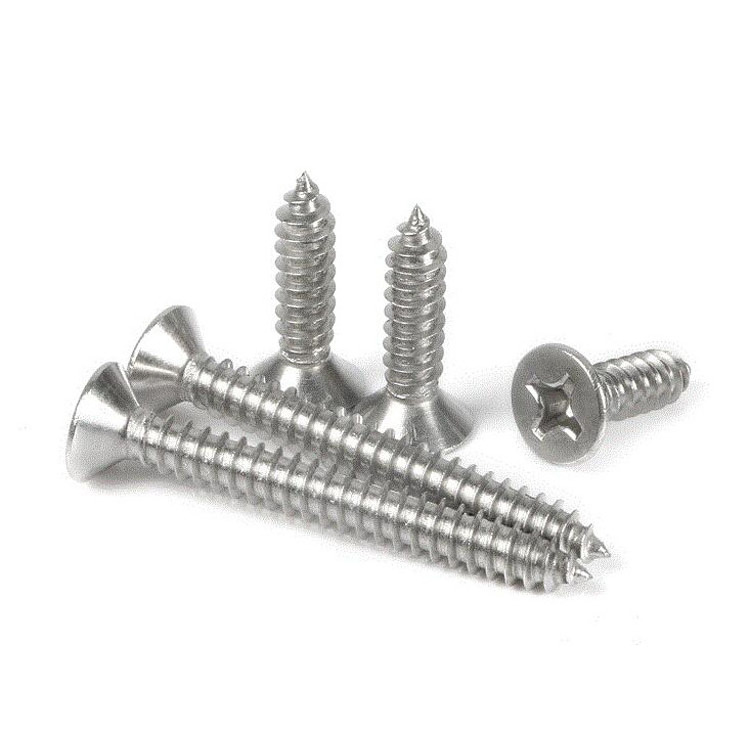 Stainless Steel cross recessed countersunk head self-tapping screw DIN7982