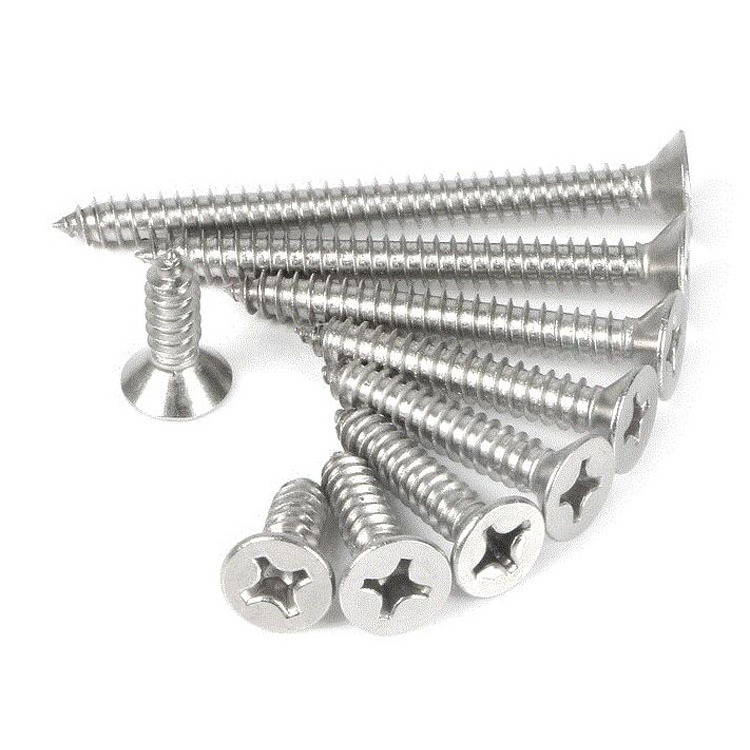 Stainless Steel cross recessed countersunk head self-tapping screw DIN7982