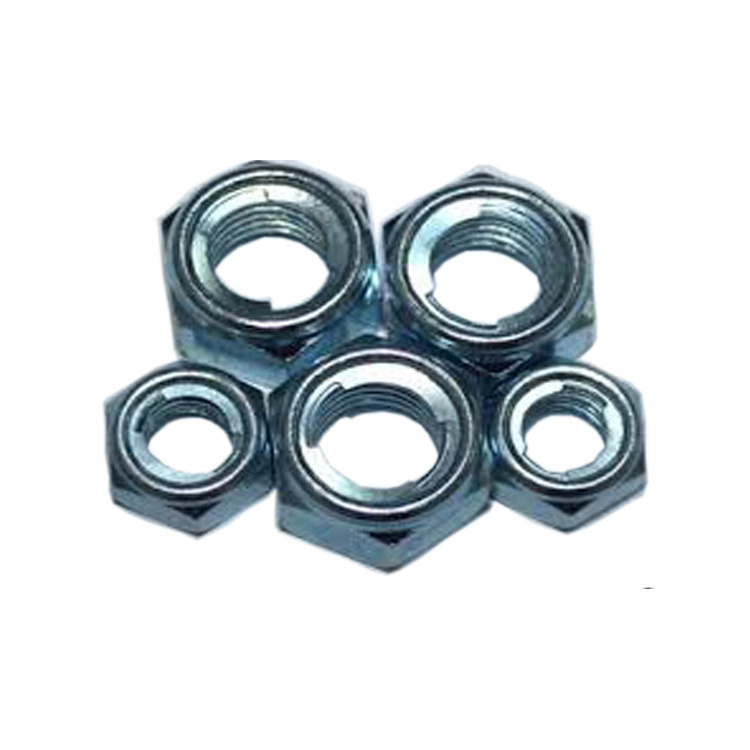 High quality DIN980M Zinc plated hex metal self locking nut