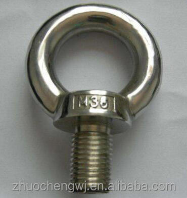 High Polished Stainless Steel AISI304 AISI316 DIN580 Lifting Metric Eye Bolts M8