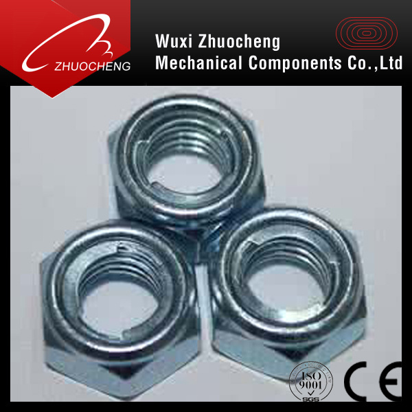 High quality DIN980M Zinc plated hex metal self locking nut