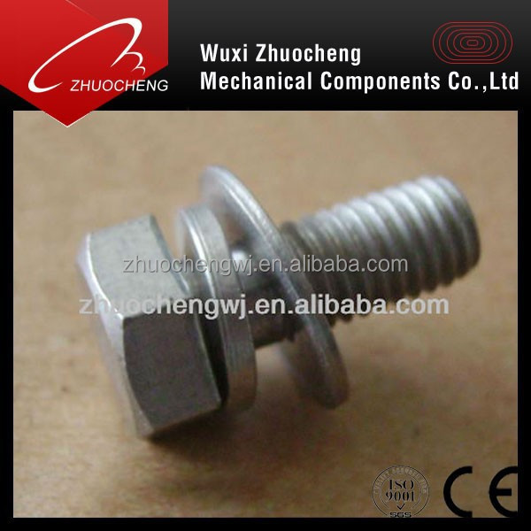 Hex screw bolt with nut and washer grade 8.8