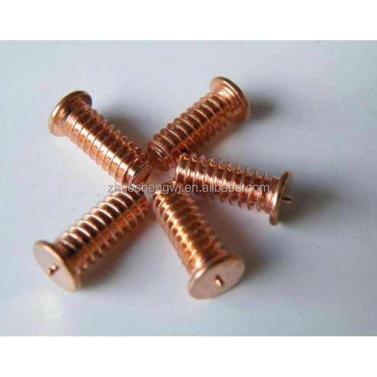 M6X20 Special half thread ISO13918 steel copper plated weld stud