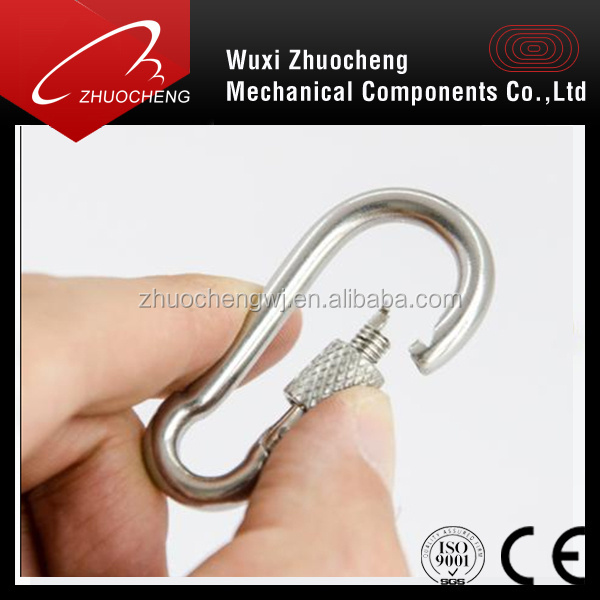 High quality manufacturer stainless steel quick link spring snap hook with screw lock