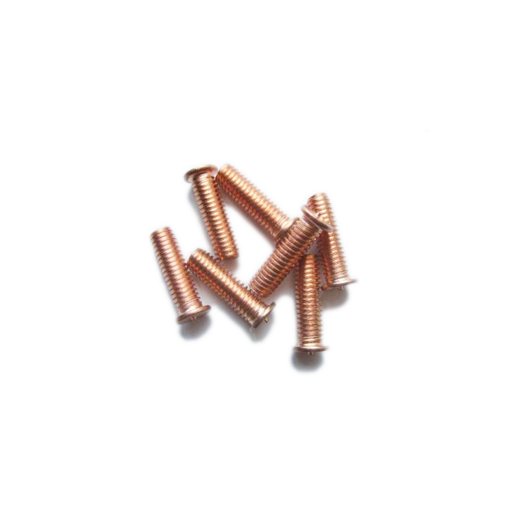 M6X20 Special half thread ISO13918 steel copper plated weld stud