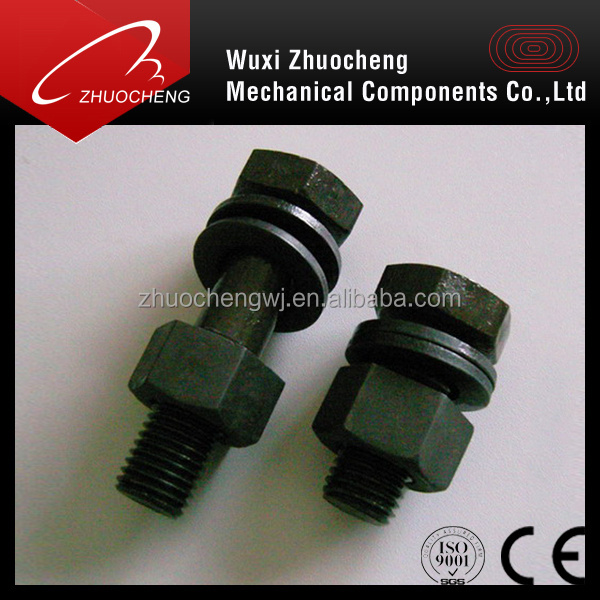 Hex screw bolt with nut and washer grade 8.8