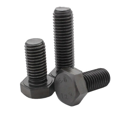 DIN933 M8 carbon steel 4.8 8.8 10.9 12.9 black hex head bolt with SGS