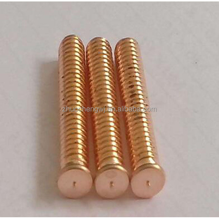 M6X20 Special half thread ISO13918 steel copper plated weld stud