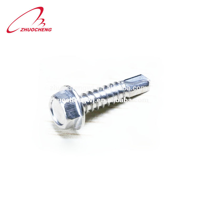 ss316 ss304 ss410 hex flange head DIN7504K self drilling screw