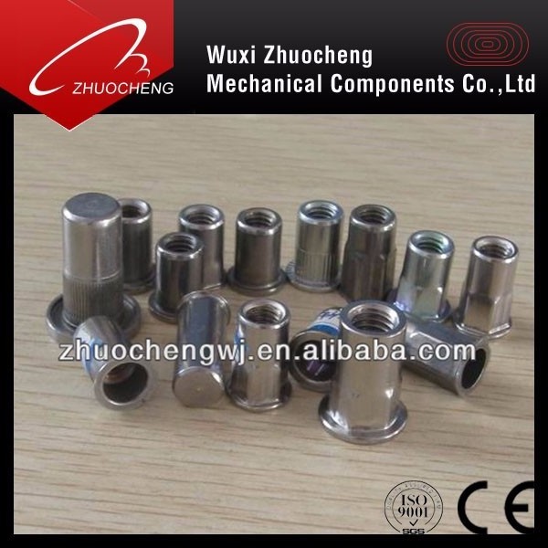 All kind hexagon rivet nuts flat head knurled rivet nuts with high quality