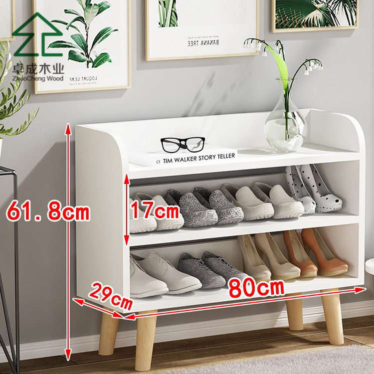 Cheap vertical shoe+racks latest simple wall mounted all types of melamine kids shoe rack